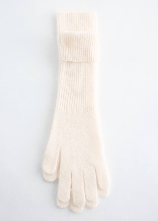 Knitted Brushed Cashmere Gloves
