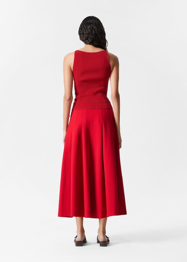 A-Line Midi Skirt