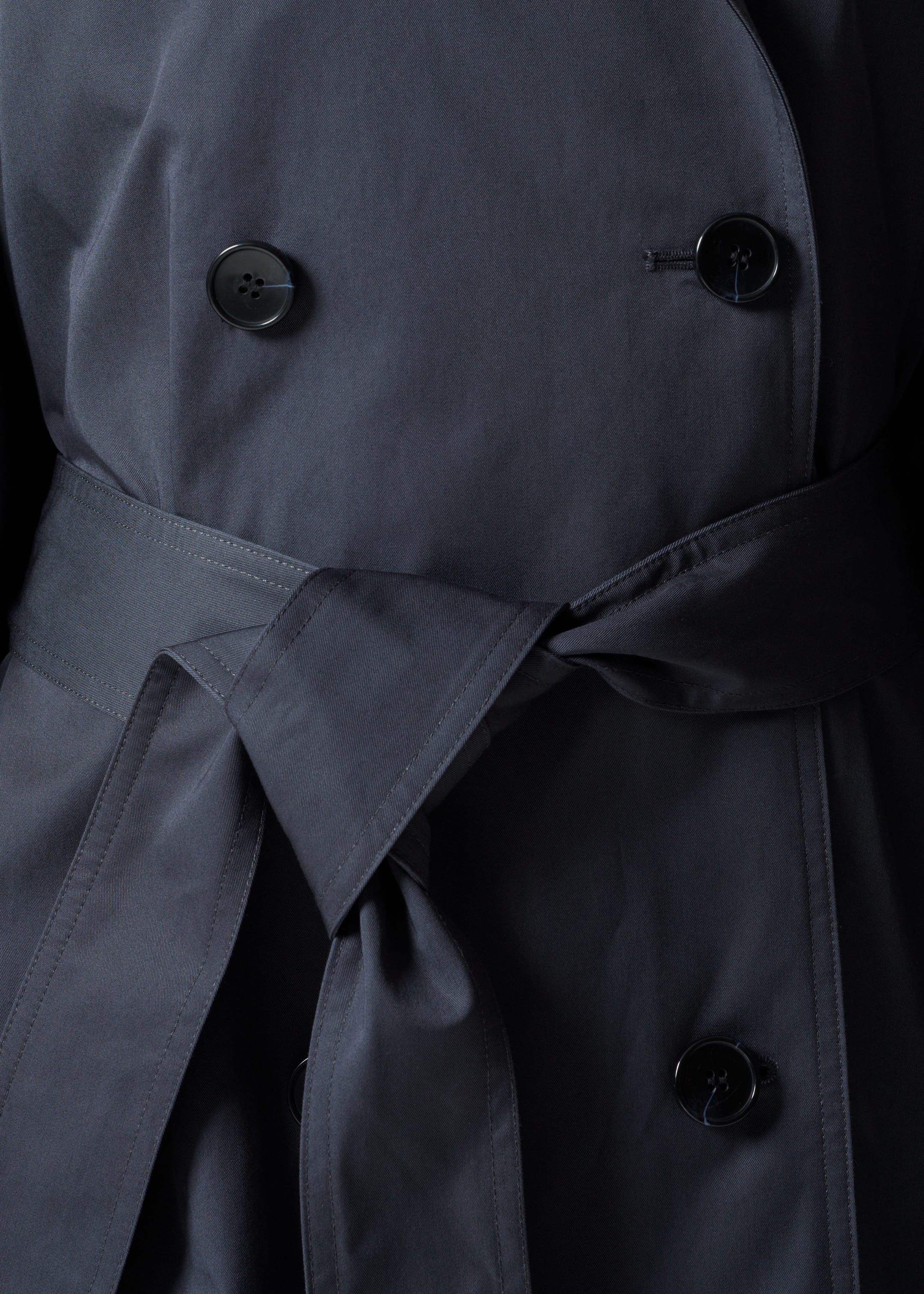 Cape trench-coat oversize - Bleu marine - Lookbook