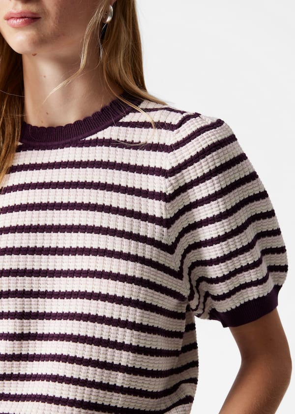Scalloped Knit Top