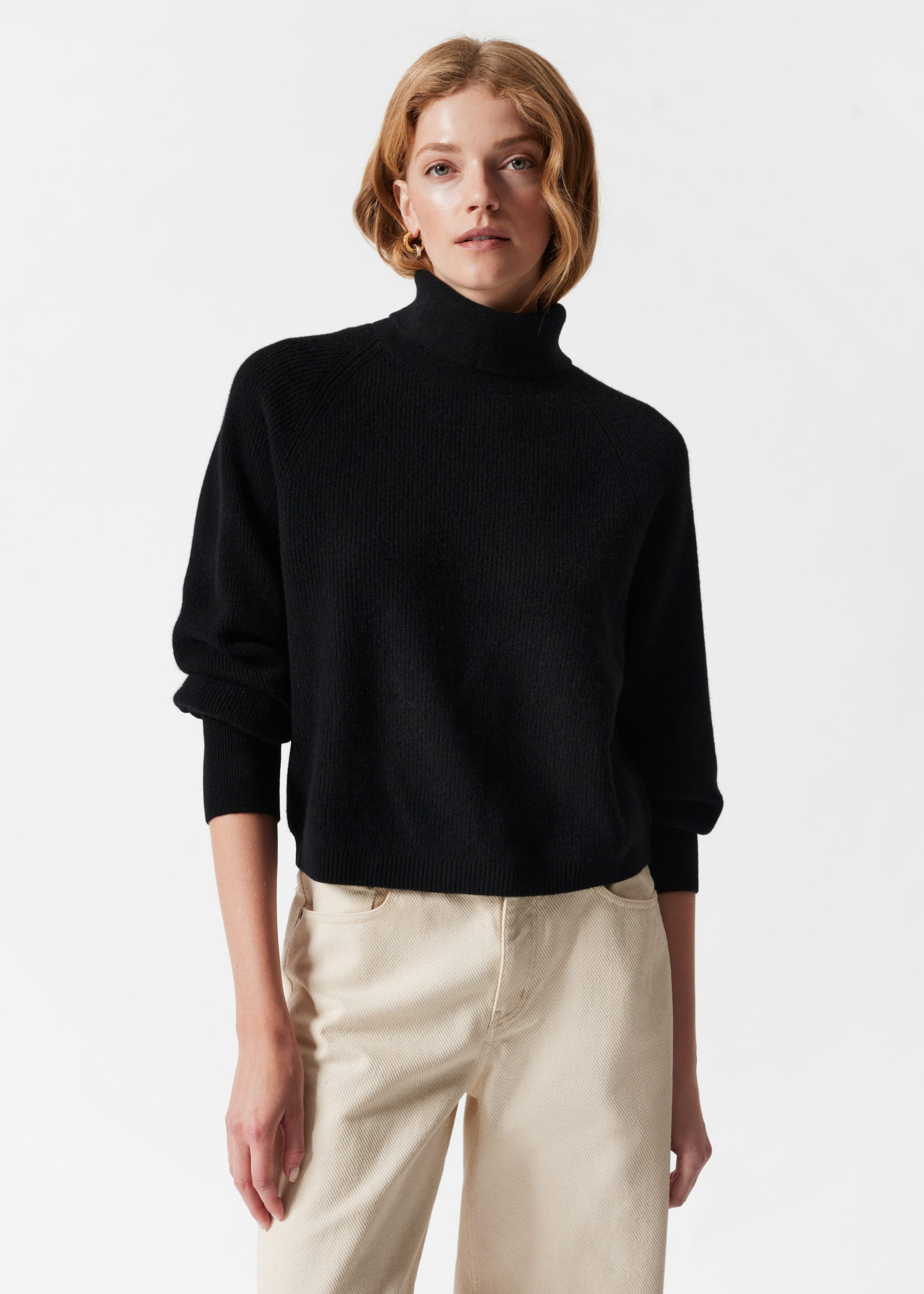 Black cashmere turtleneck womens best sale