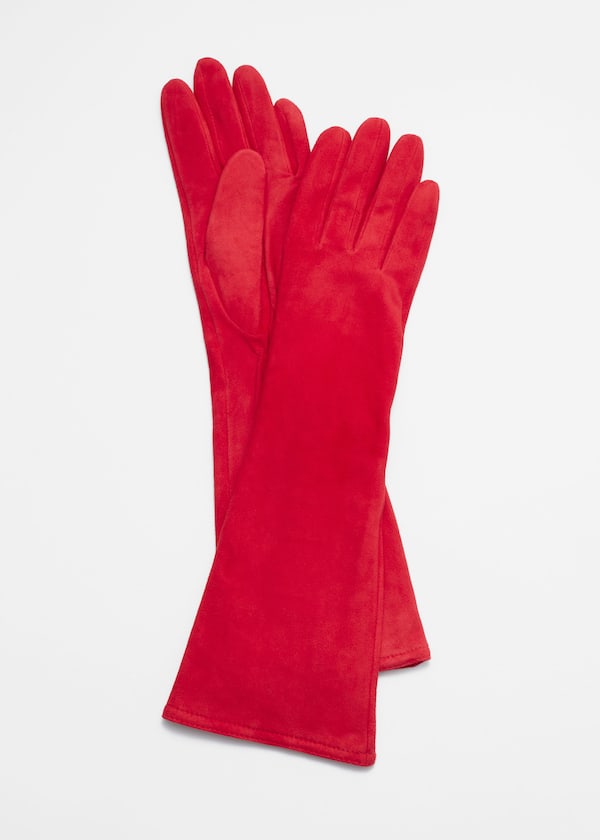 Wool-Lined Suede Gloves