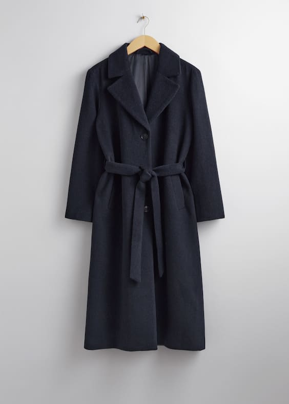 Single-Breasted Belted Coat