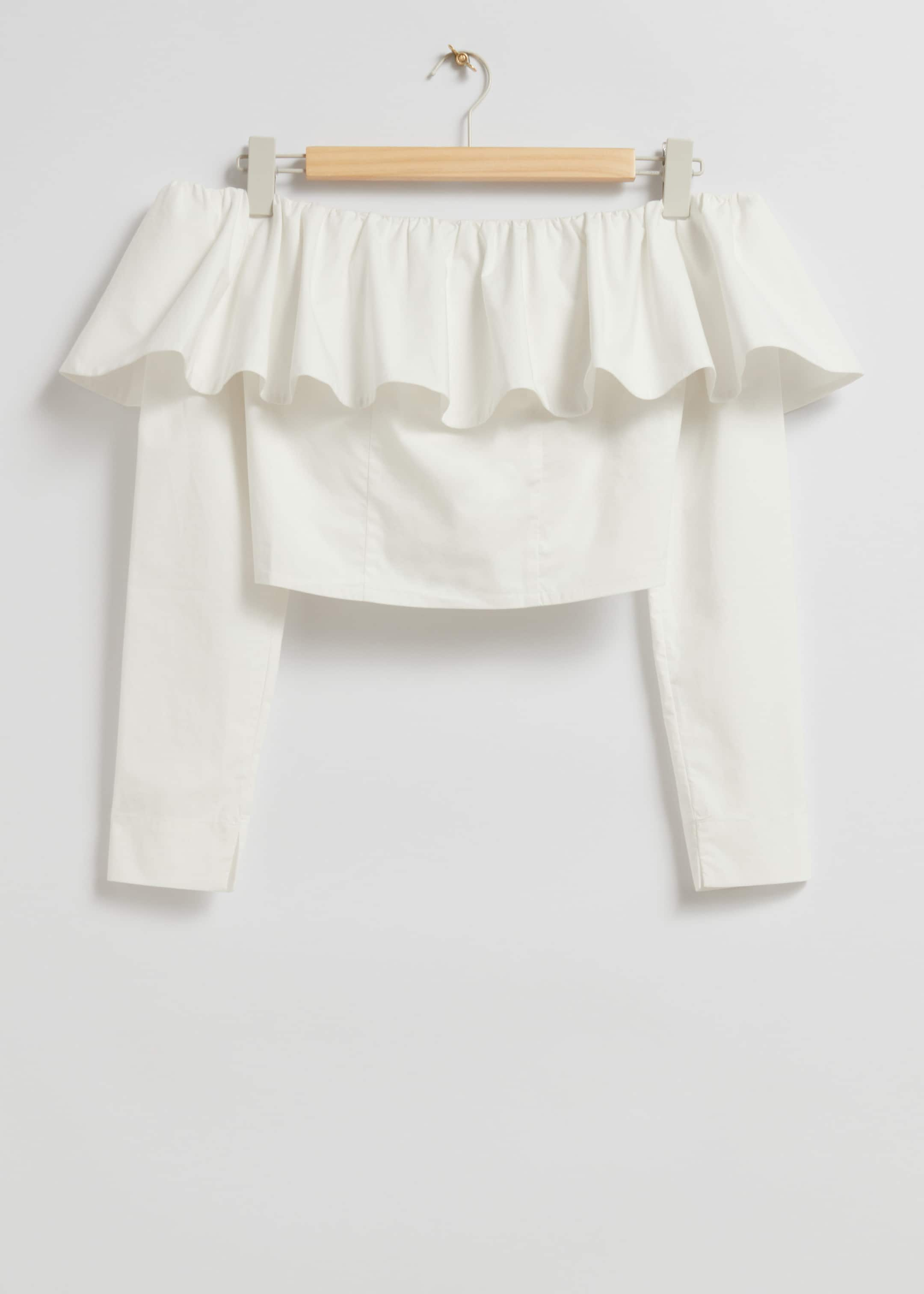 Frilled Top - White - Still Life