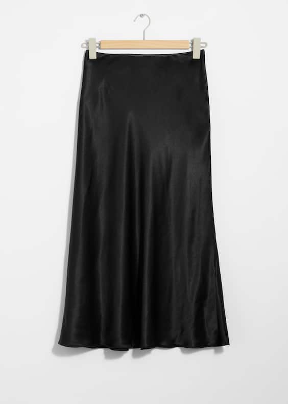 Satin Midi Skirt