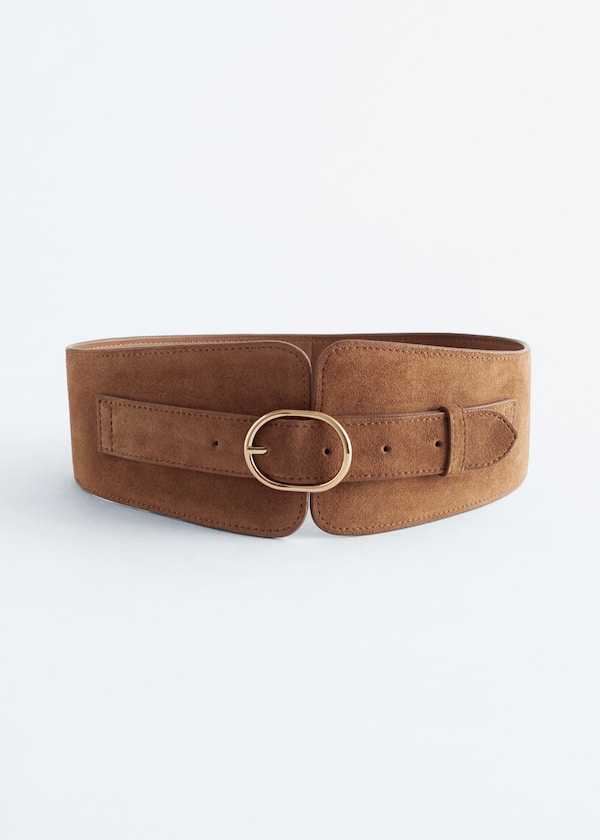 Wide Suede Waist Belt
