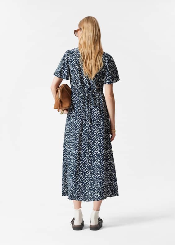 V-Neck Midi Dress