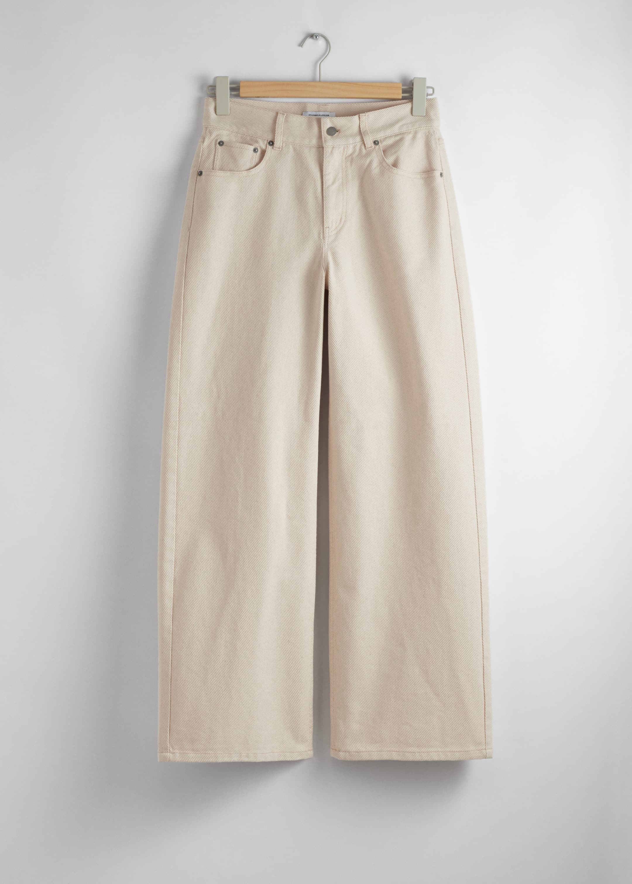 Image of Wide Textured Trousers