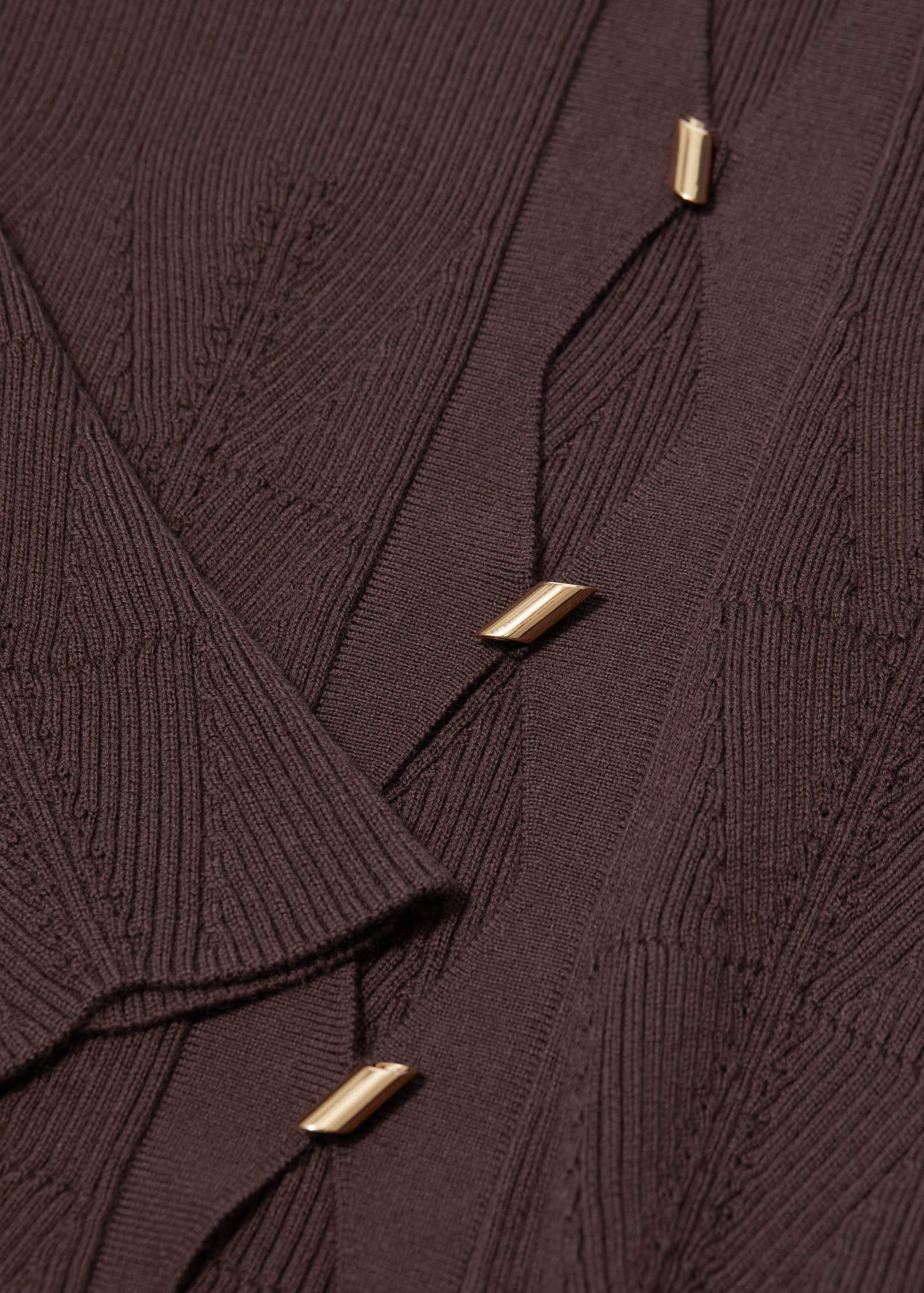 Cardigan festonné en laine mérinos - {{variantName}} - Descriptive Detail