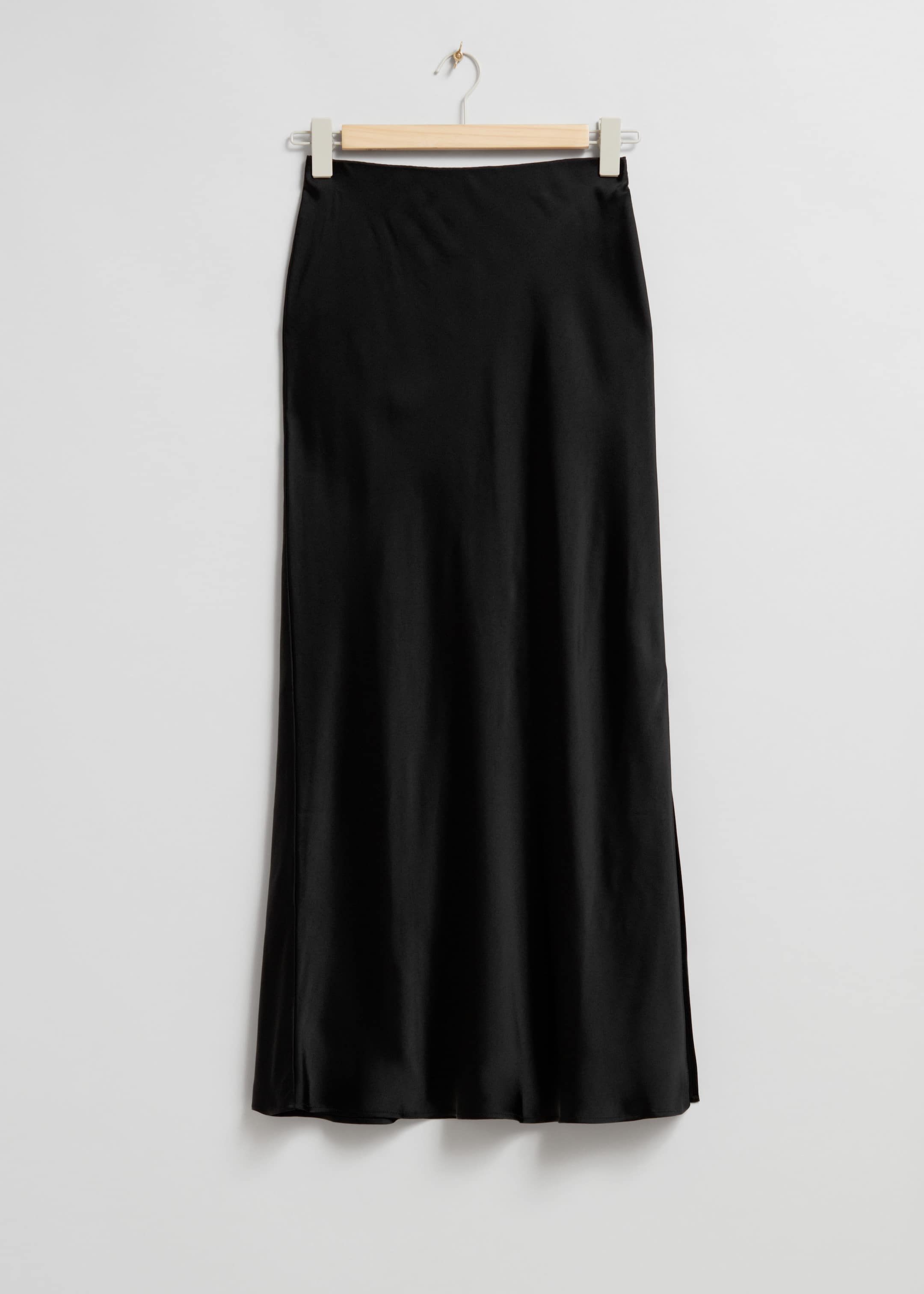 Image of Satin Midi Skirt