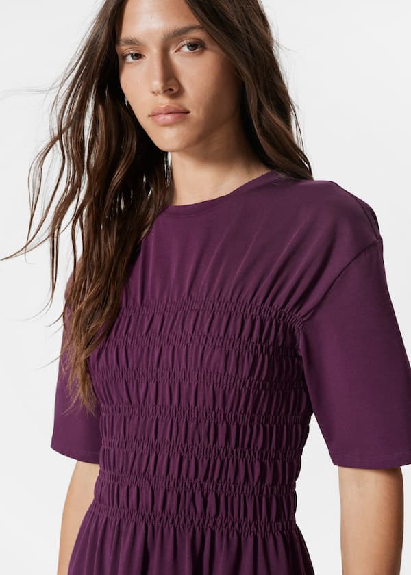 Smocked Midi Dress
