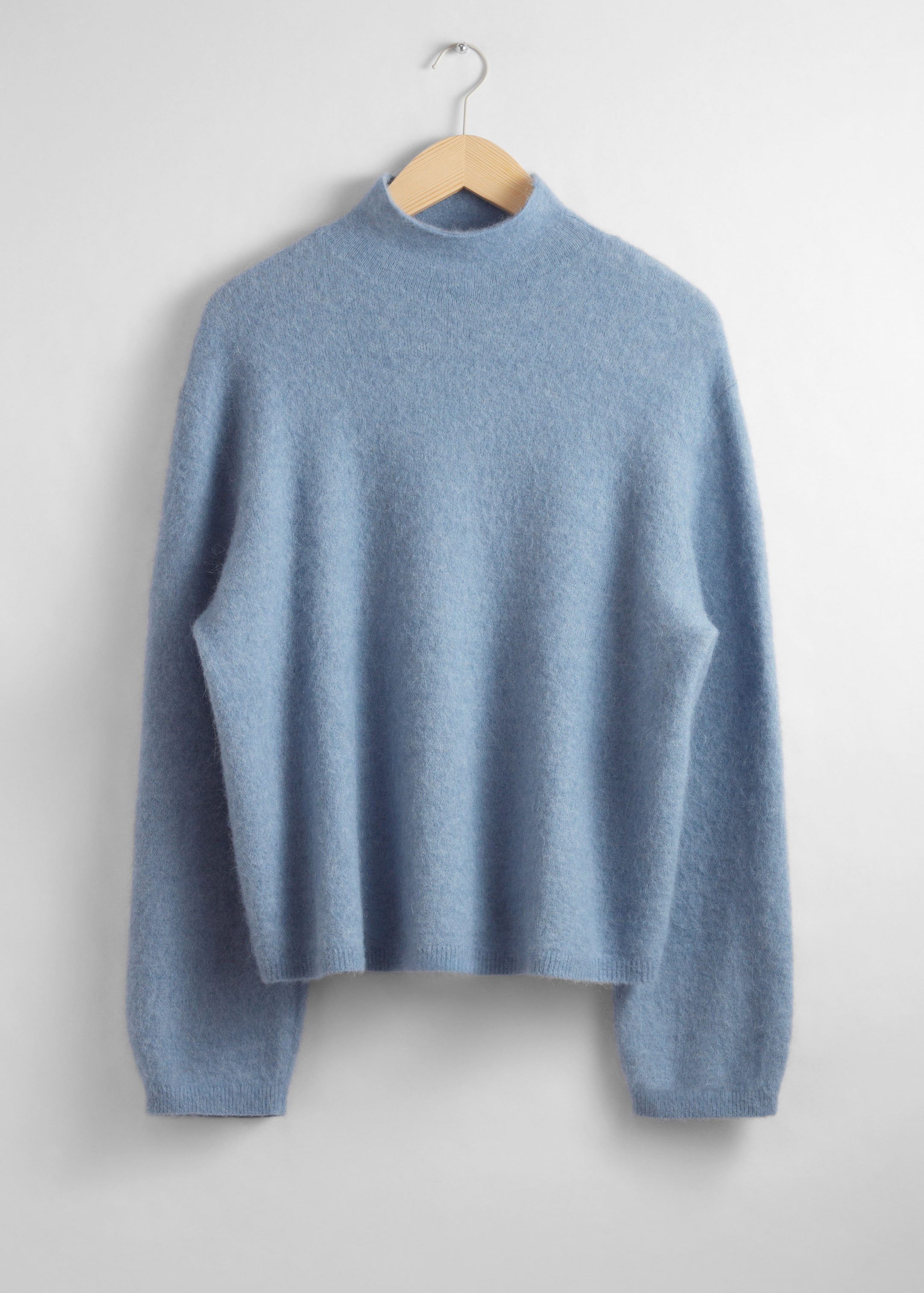 Mock-Neck Knit Jumper - Beige - Still Life