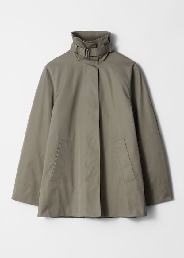 A-line Funnel-Neck Jacket