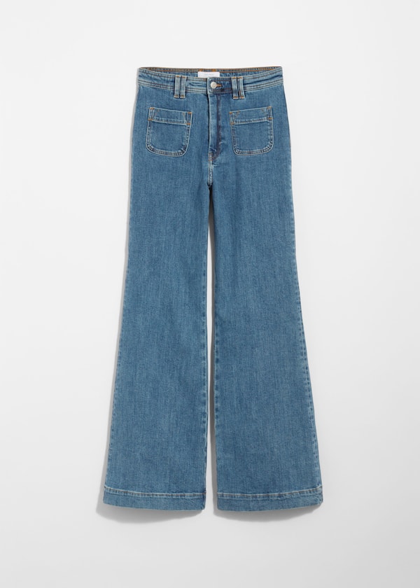 High-Waist Flared Jeans