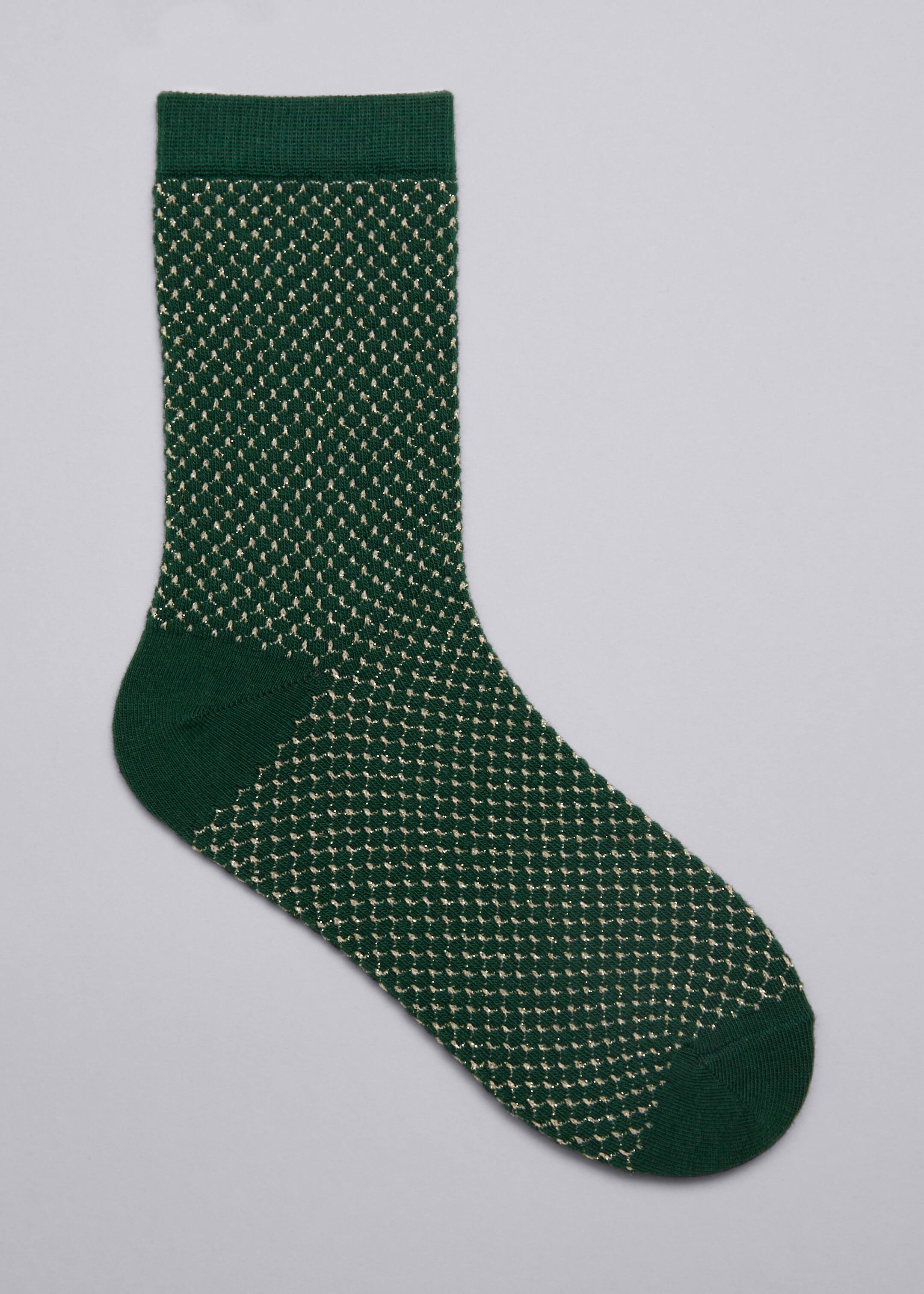 Image of Chaussettes en lurex nid d'abeille