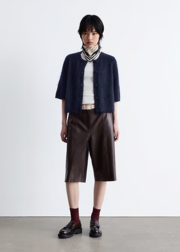 Knitted Mohair-Blend Cardigan