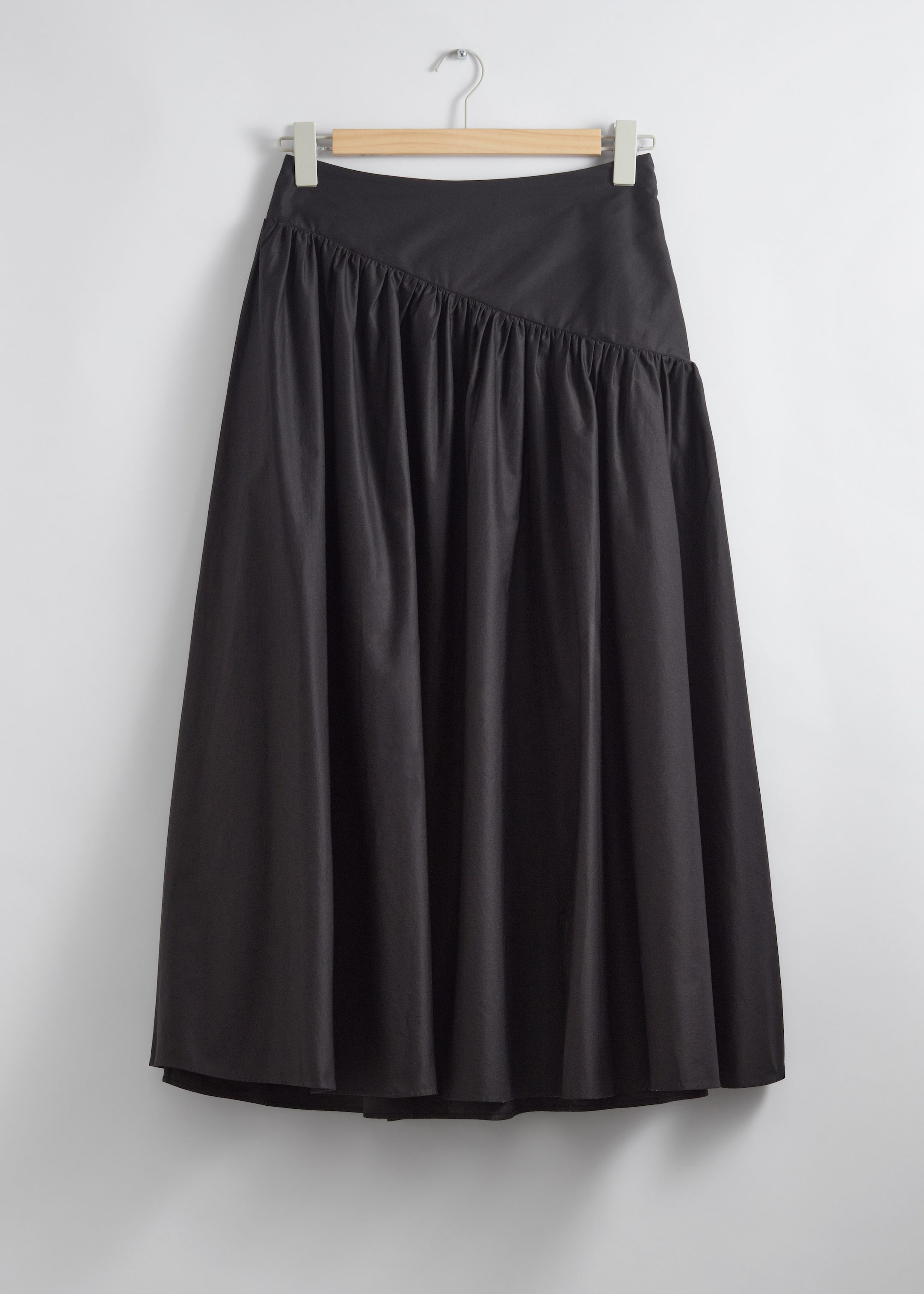 Gathered Midi Skirt