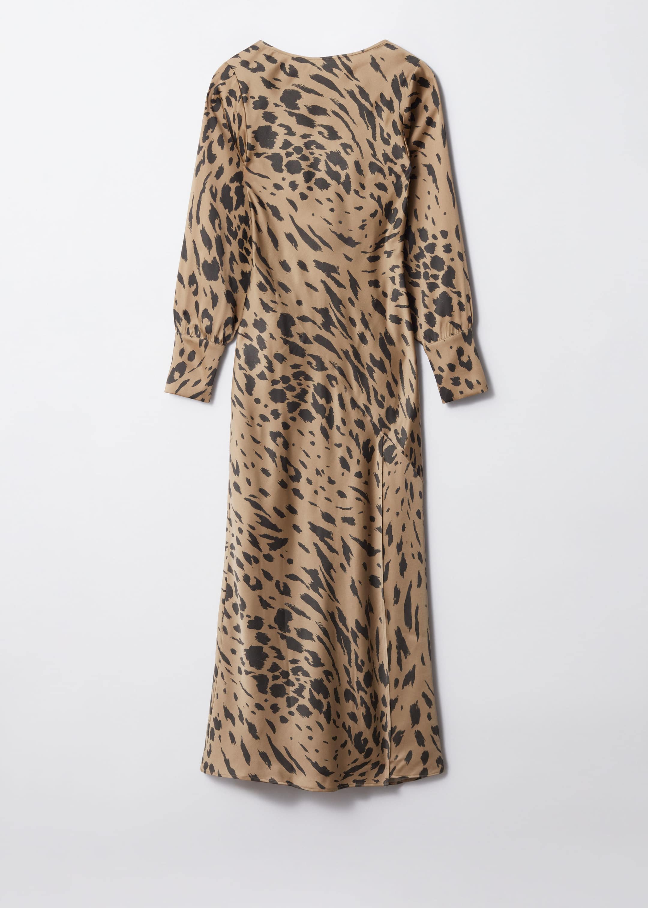 Open-Back Satin Maxi Dress - Leopard - Still Life