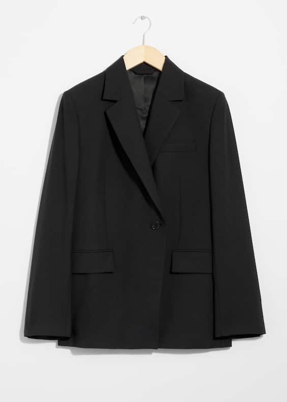 Single-Breasted Wool Blazer