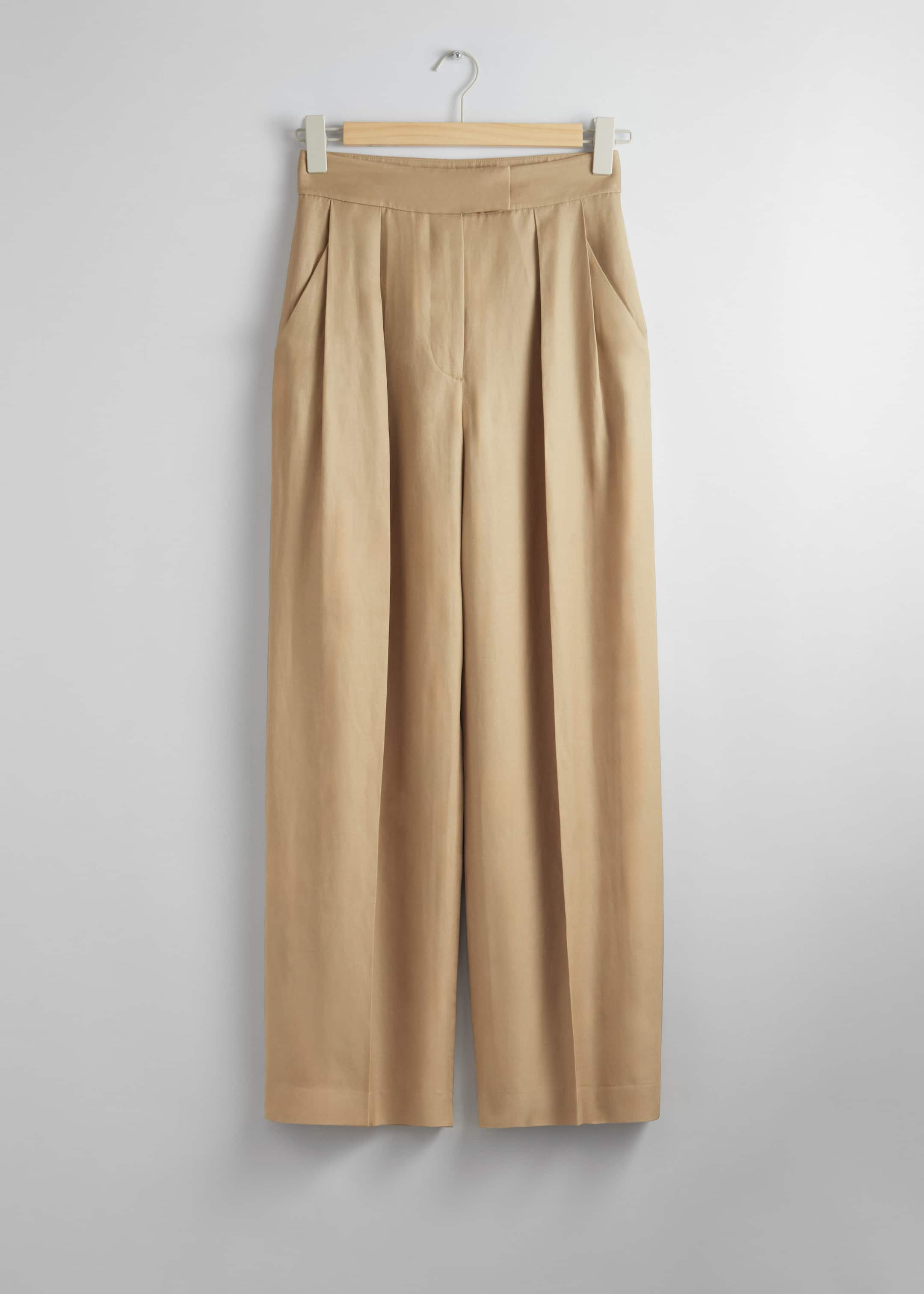 Straight Tailored Trousers - Beige - Still Life