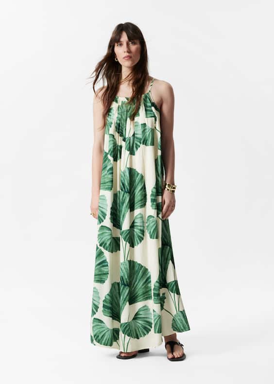 Pleated Halterneck Maxi Dress