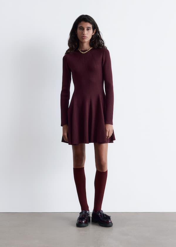 Rib Knit Mini Dress