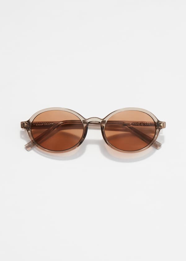 Oval-Frame Sunglasses