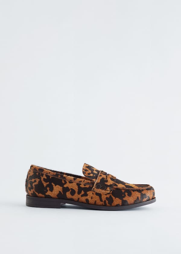 Cow-Print Loafers
