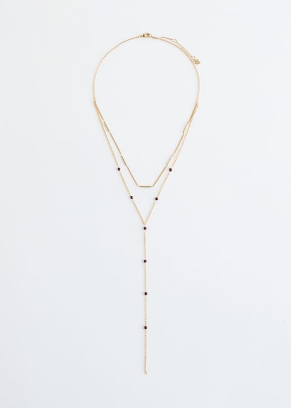 Beaded Lariat Necklace