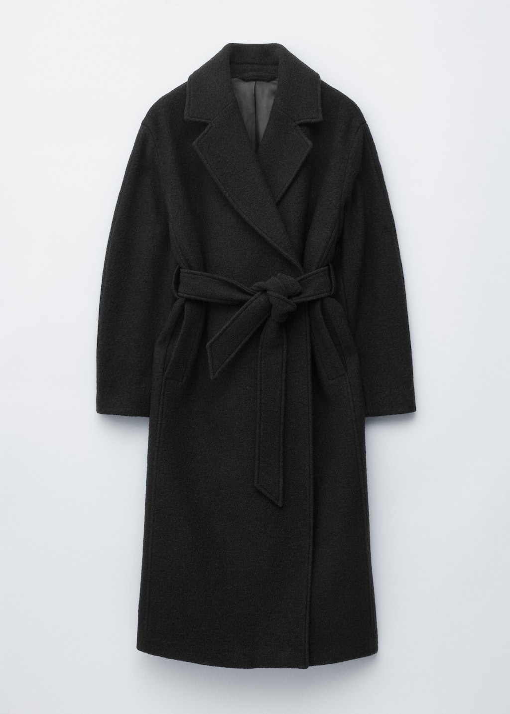 Voluminous Belted Wool Coat