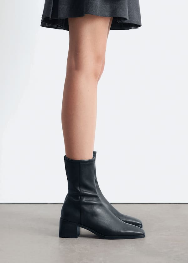 Leather Sock Boots