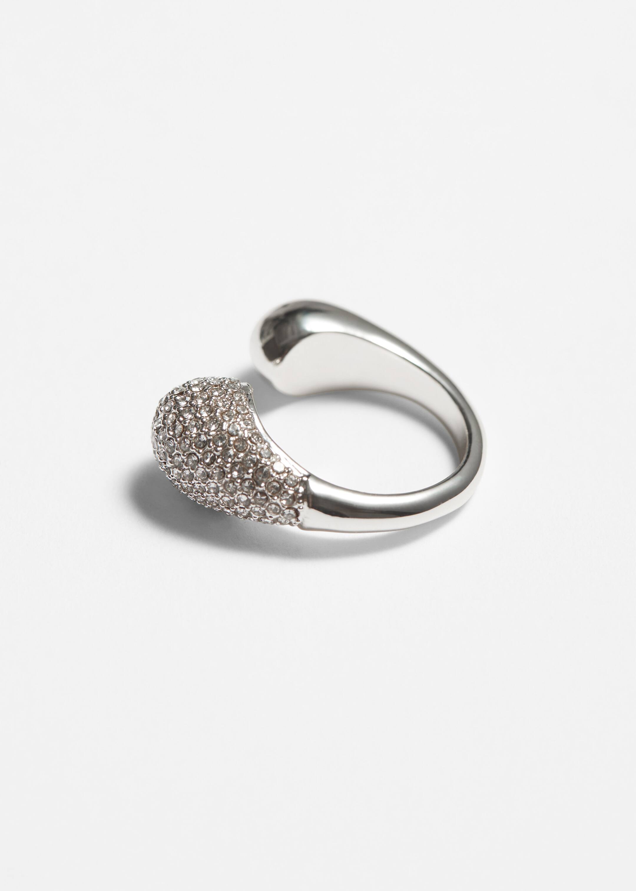 Bague ouverte ornée de strass - {{variantName}} - Descriptive Detail