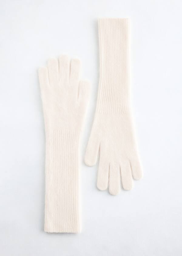 Knitted Brushed Cashmere Gloves