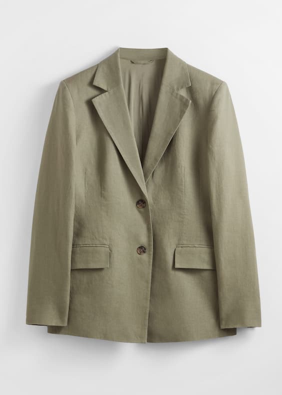 Fitted Linen Blazer