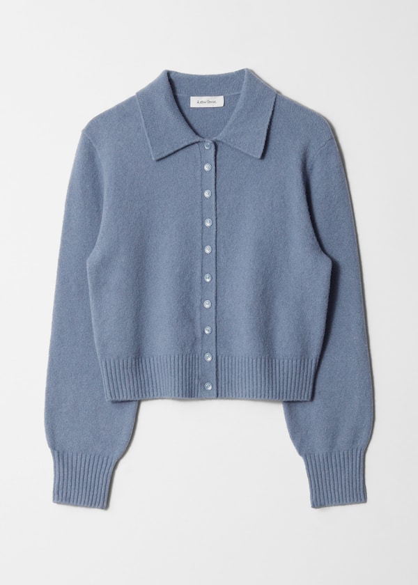 Knitted Collar Cardigan
