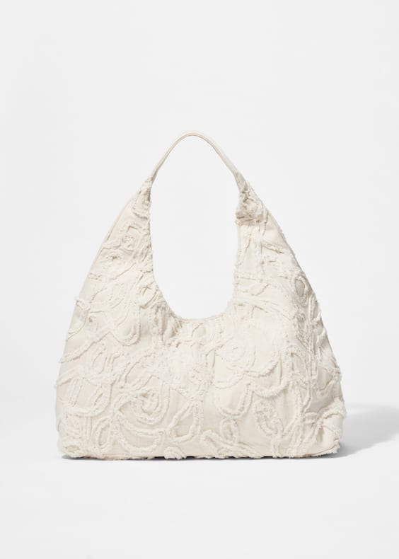 Small Appliquéd Denim Tote Bag