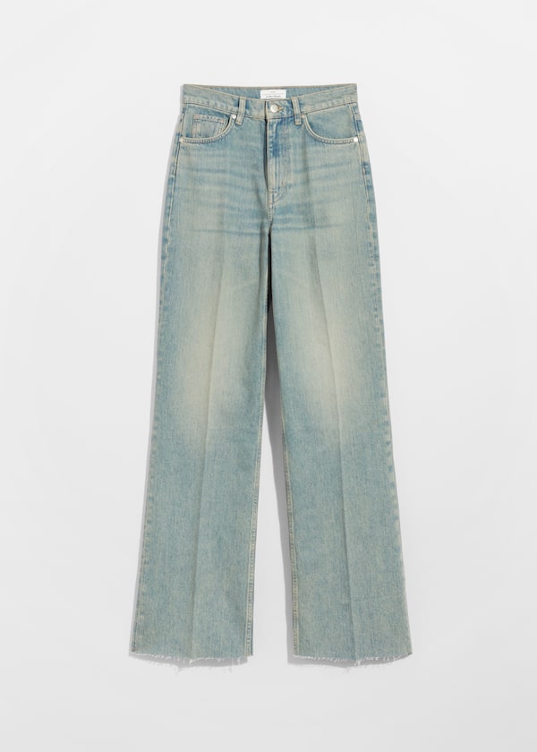 High-Waist Straight-Leg Jeans