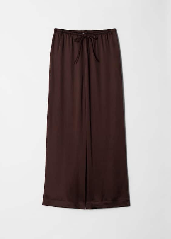 Drawstring Satin Trousers