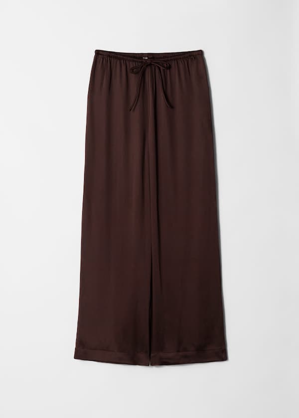 Drawstring Satin Trousers