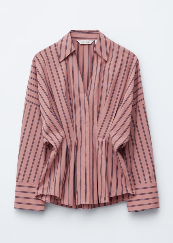 Fitted-Waist Cotton Shirt