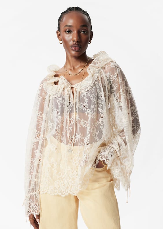 Ruffle Lace Blouse