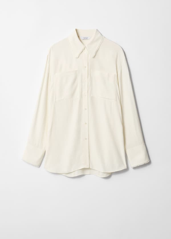 Frayed Patch-Pocket Shirt