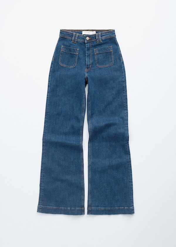 High-Waist Flared Jeans