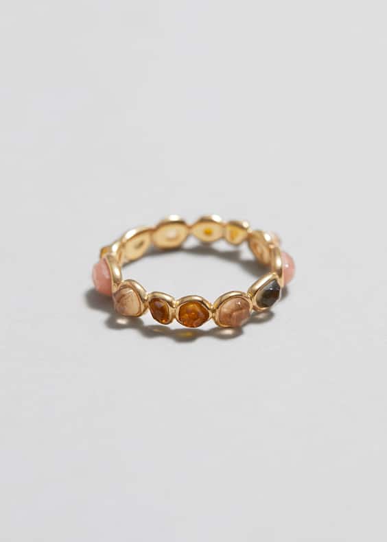 Organic Glass Stone Ring