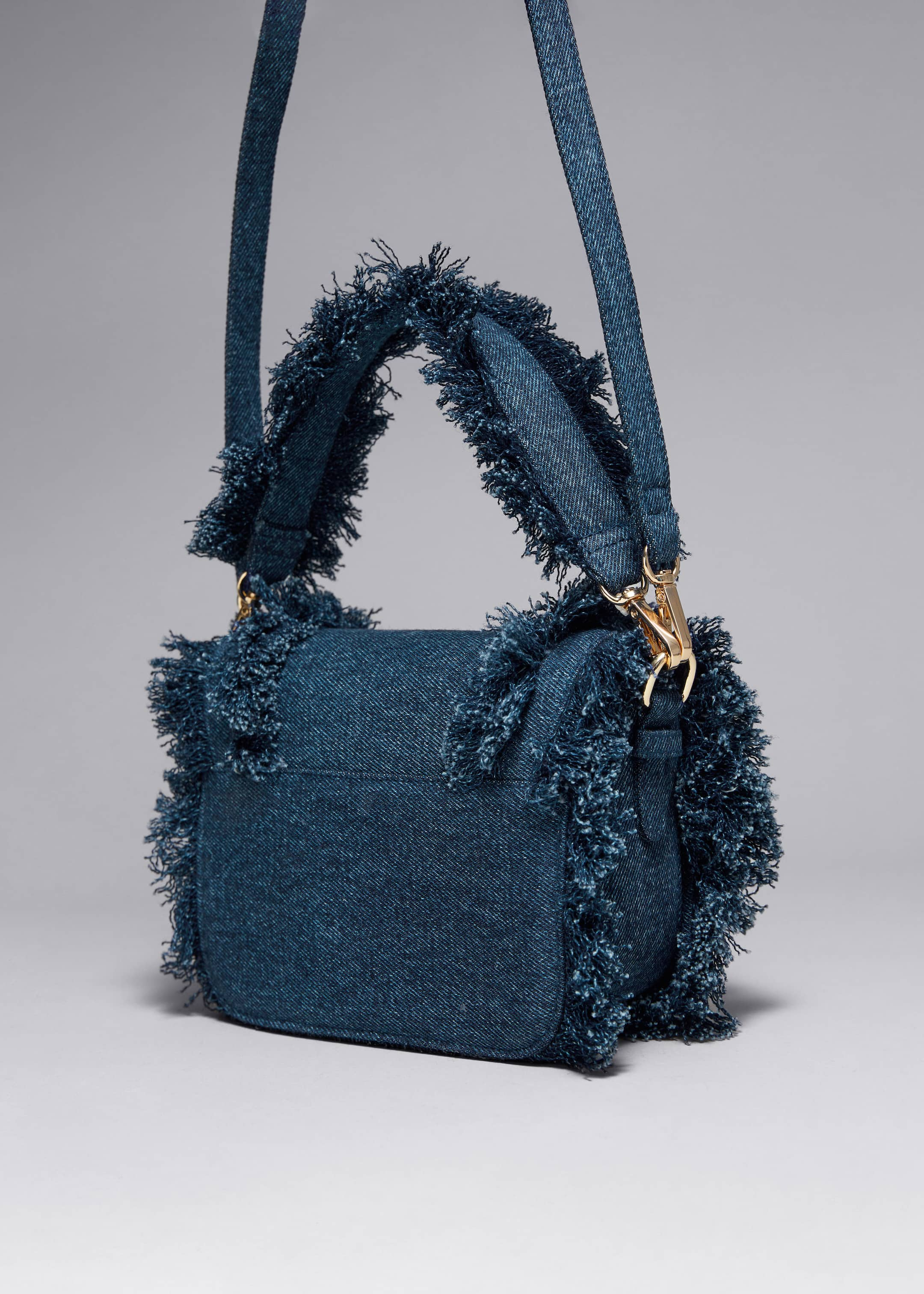 Frayed Denim Bag - Indigo - Still Life