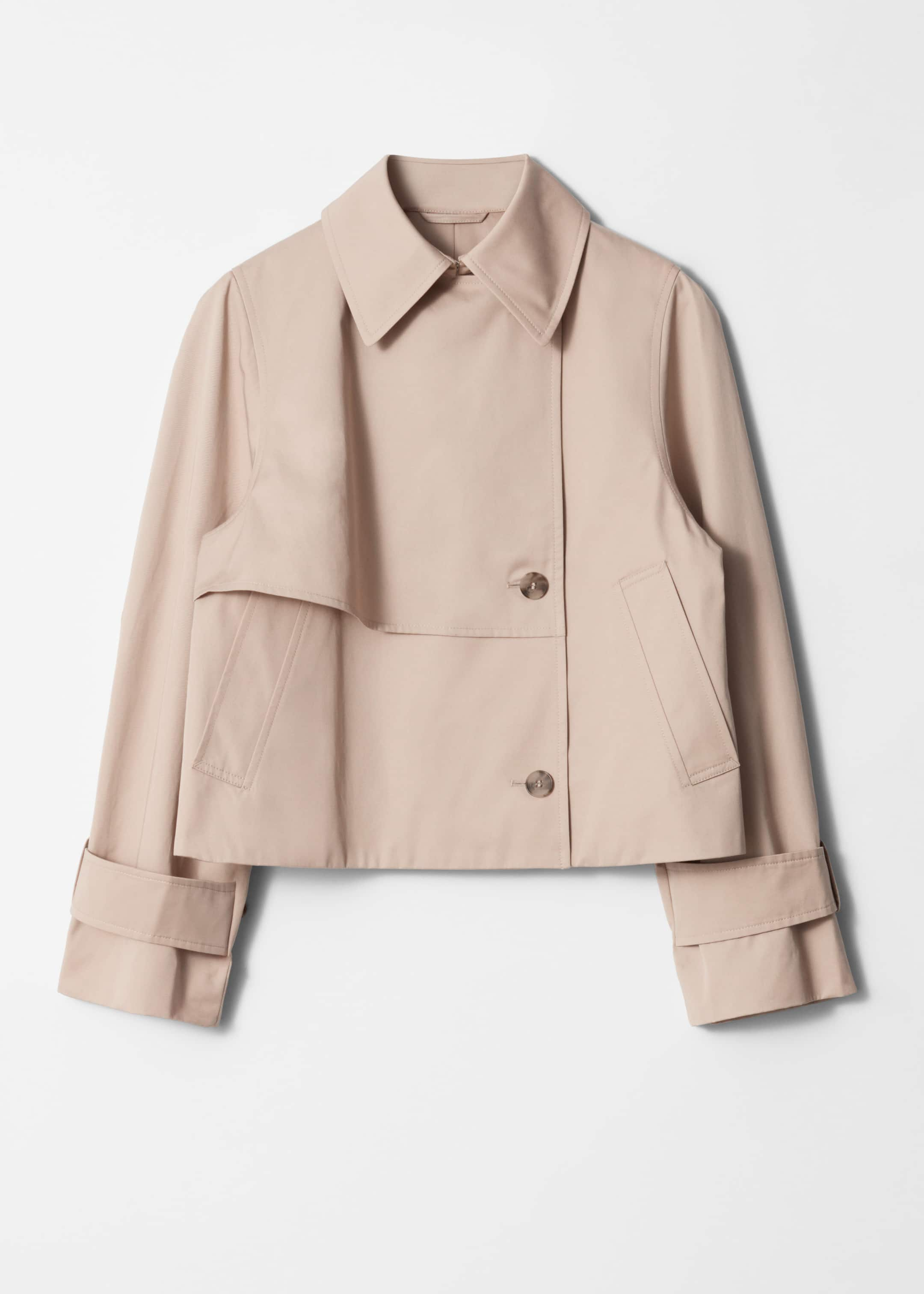 Short Trench Coat Jacket - Beige - Still Life