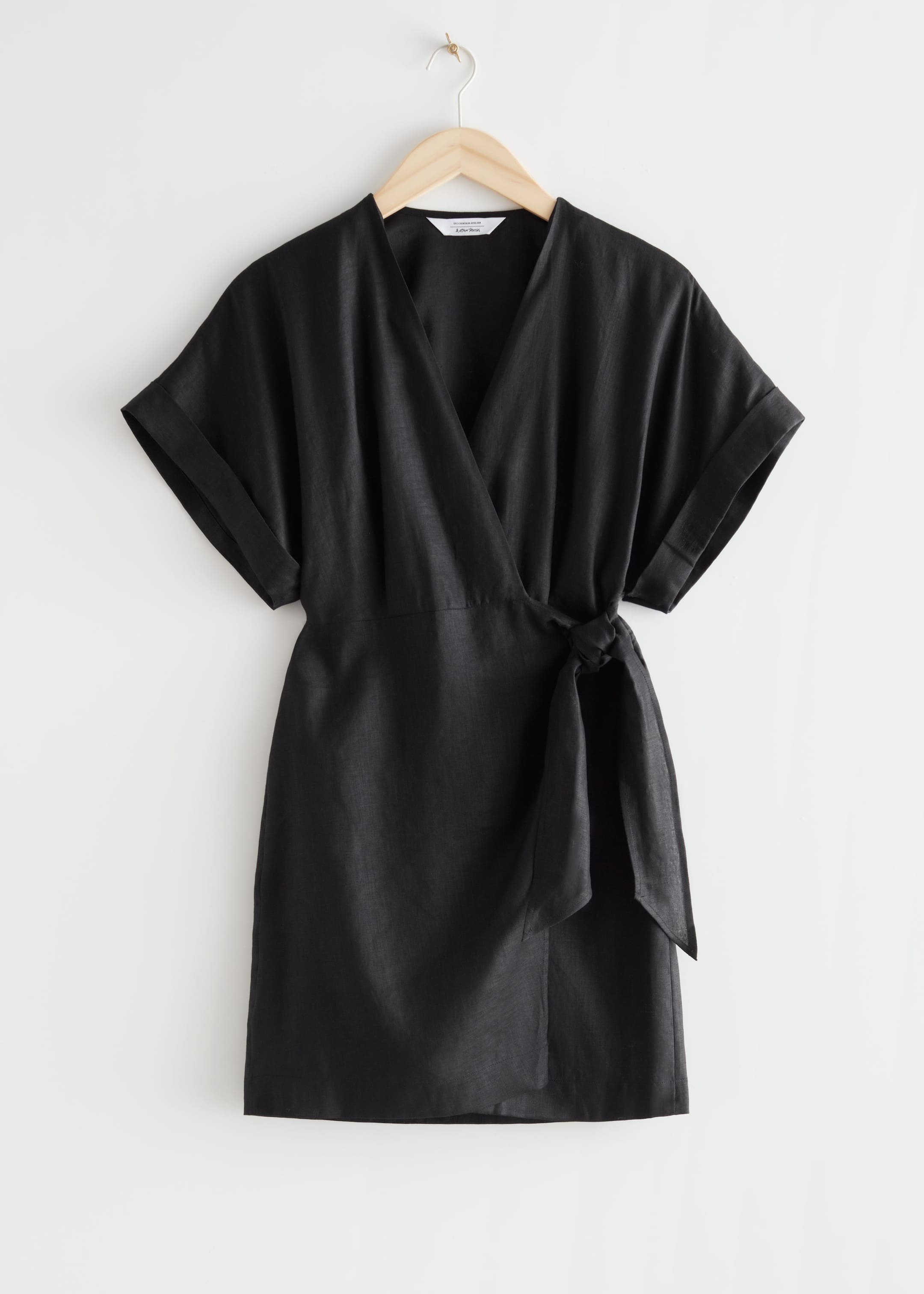 Other stories black wrap dress best sale