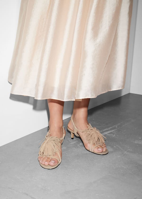 Fringed Leather Sandals