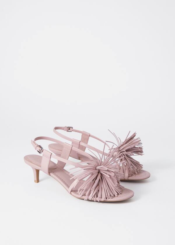 Fringed Leather Sandals