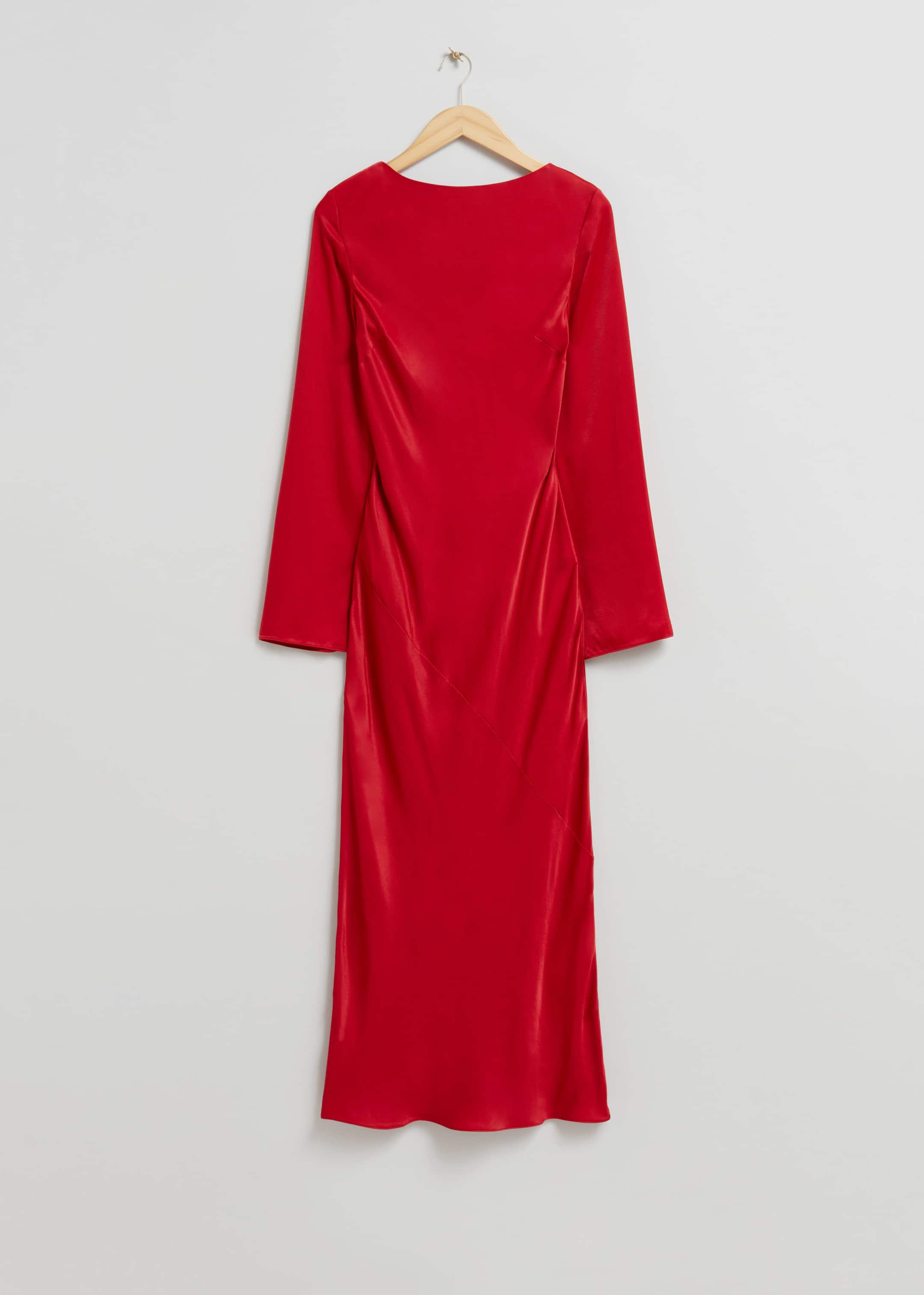 Robe midi en satin - Rouge - Still Life